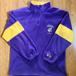 Mens Minnesota Vikings 1/4 Zip Sweater Size: XL